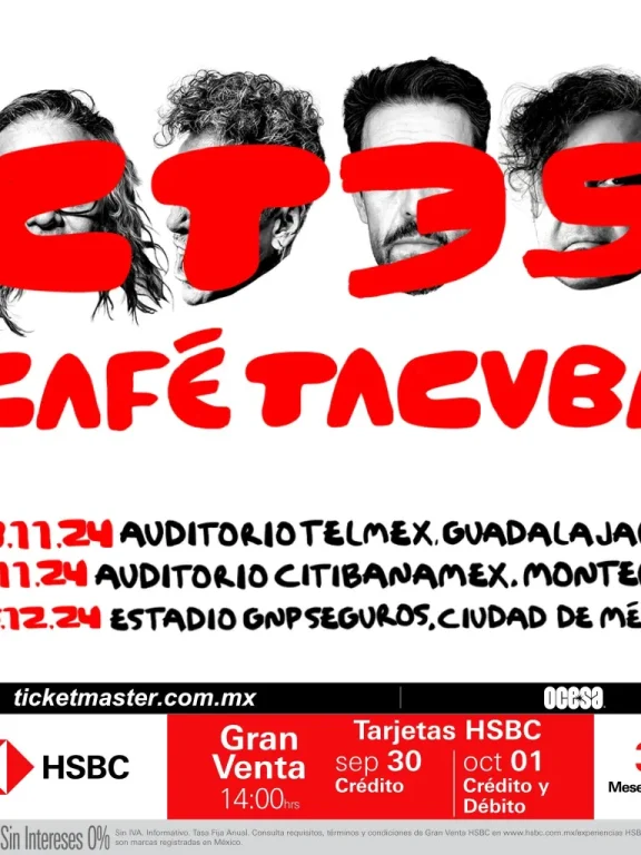 Café Tacvba celebrará 35 años en CDMX, Monterrey y Guadalajara.