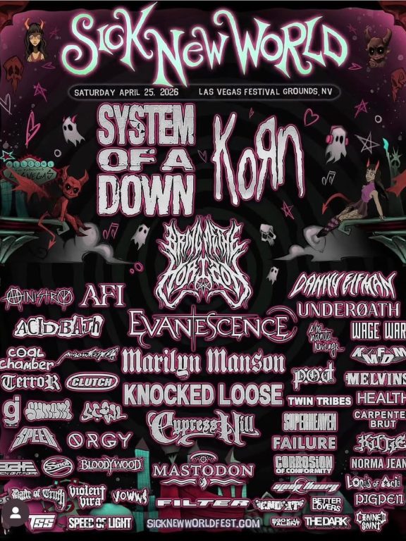 Sick New World 2026: El paraíso oscuro del rock y nu metal regresa a Las Vegas
